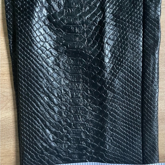 Wilfred Melina Faux Leather Python Snake Print Pants Black Straight Leg Size 2 - Picture 8 of 13
